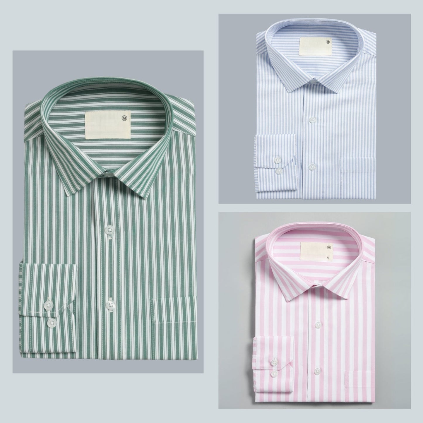 Shirt Happens: 3-Pack Men’s Stylish Formal Shirts – 100% Cotton, Full Sleeves with Pockets (FS-70)