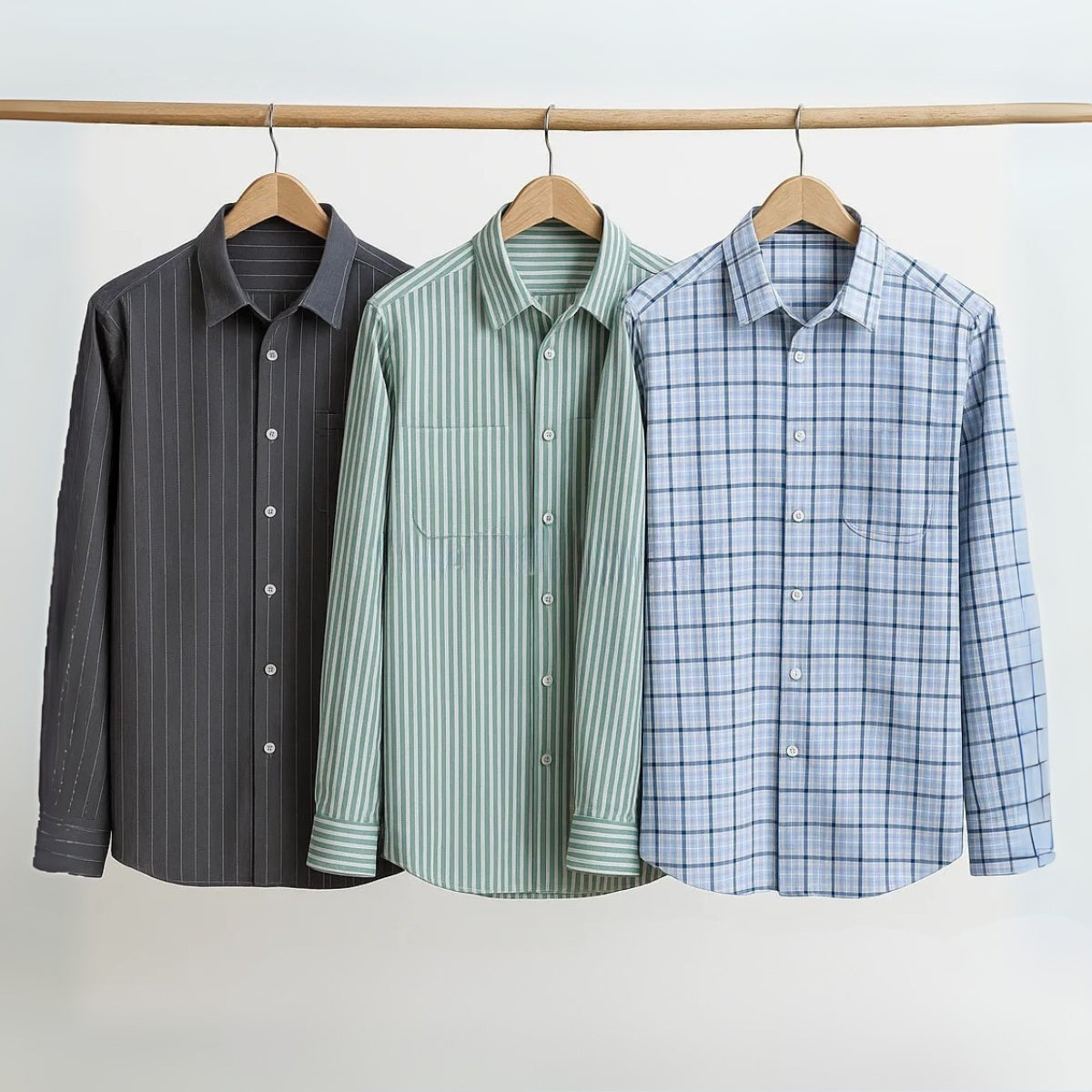 Office Essentials: 3-Pack Premium Cotton Formal Shirts – Tailored Fit, Full Sleeves & Pockets ( FS-162)