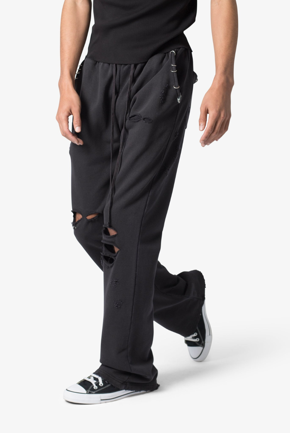 Metal Ring Flared Sweatpants