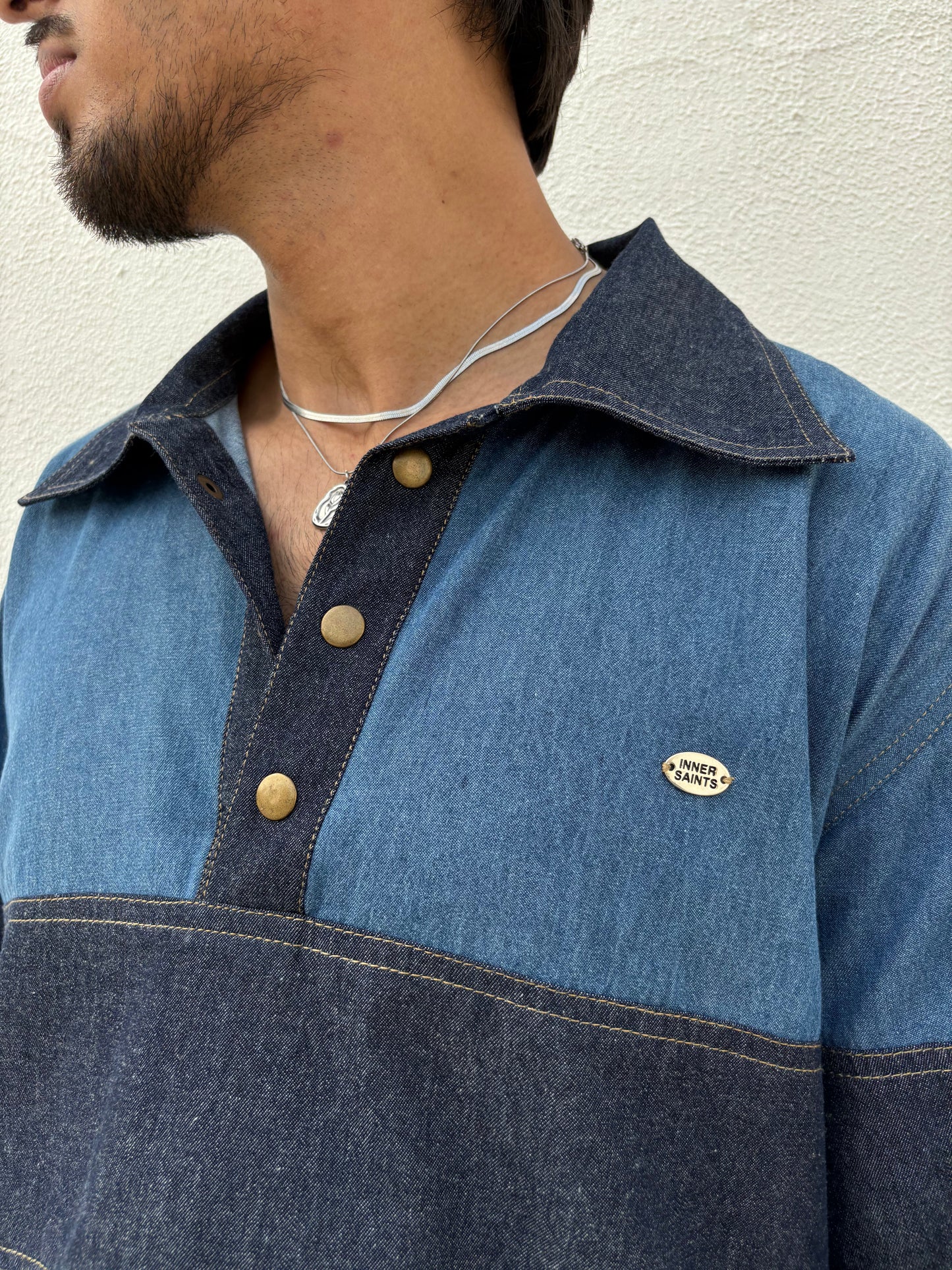 Denim Patchwork Shirt & pants set