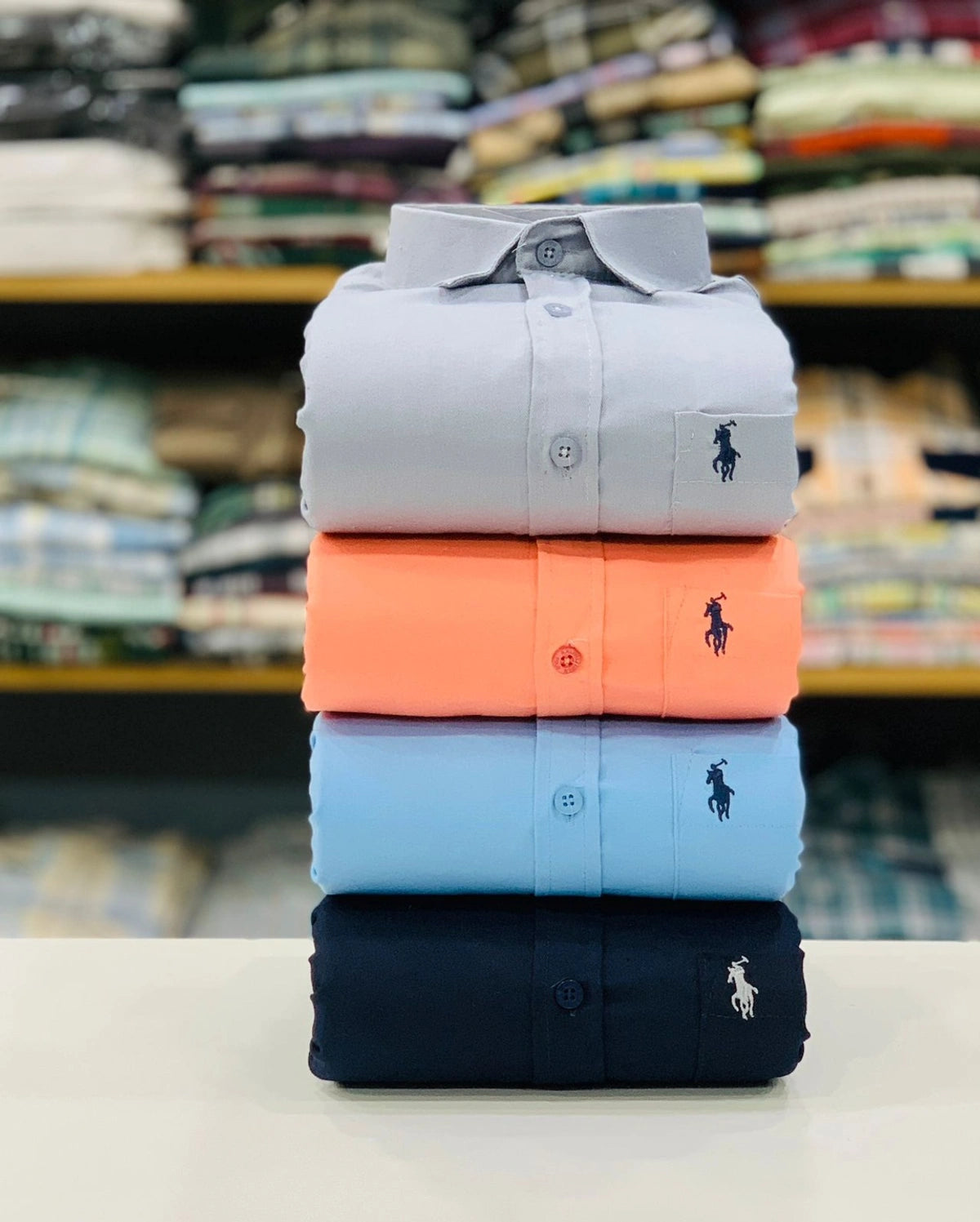 RL POLO Plain Shirt ( Combo Of 4pcs )