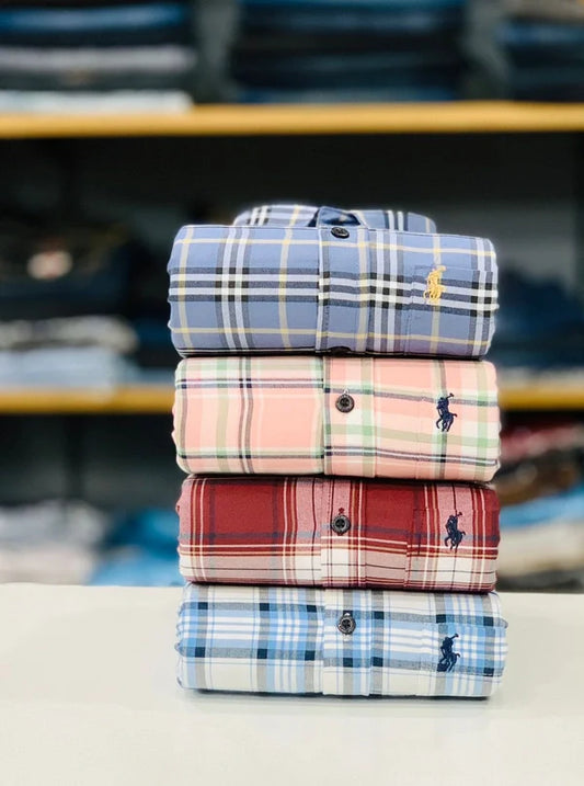 Latest RL Polo Check Shirt (Combo Of 4 Shirt)