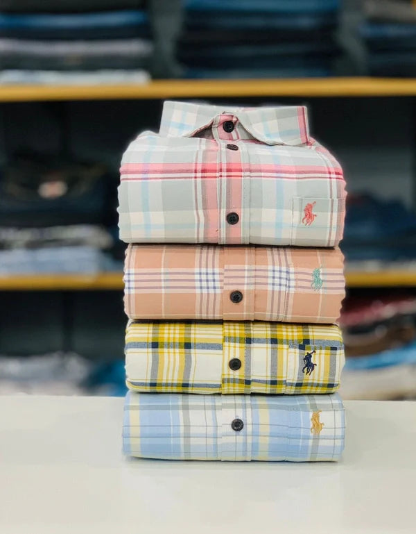 Latest RL Polo Check Shirt (Combo Of 4 Shirt)