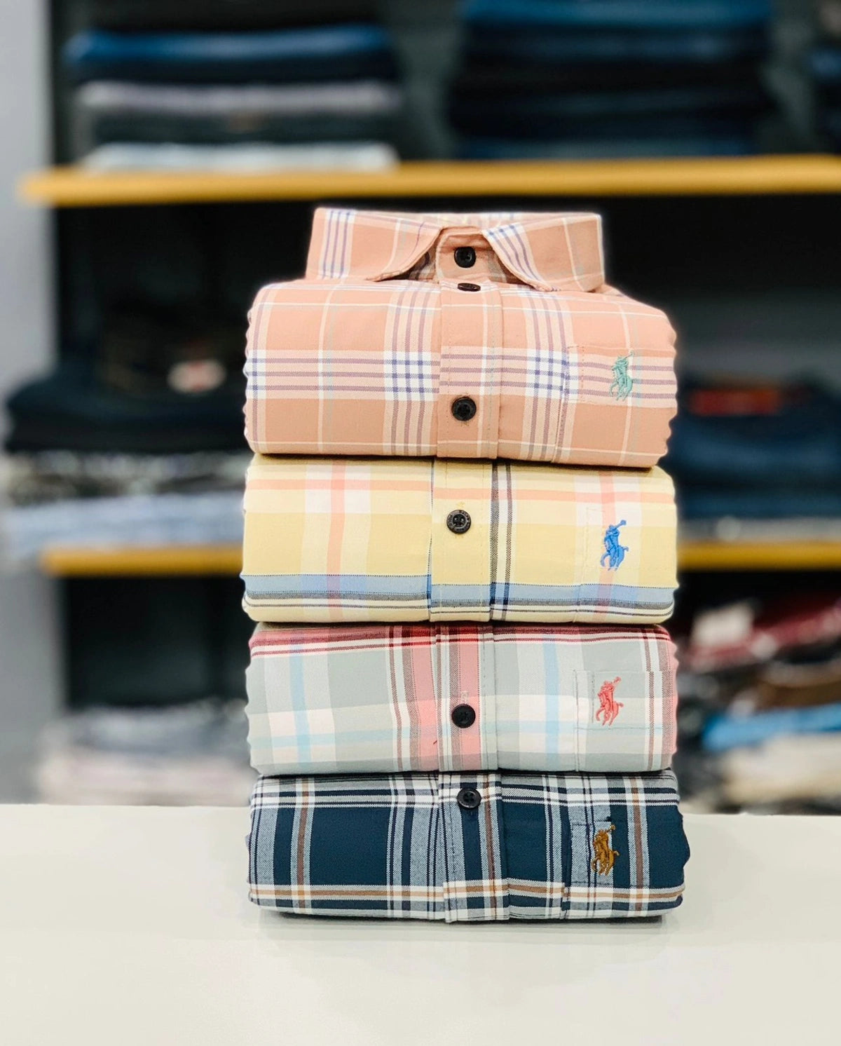 Latest RL Polo Check Shirt (Combo Of 4 Shirt)