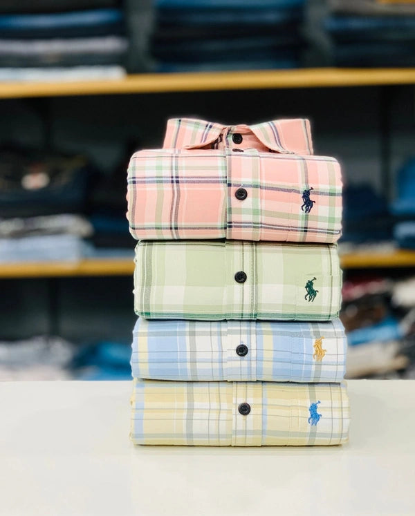 Latest RL Polo Check Shirt (Combo Of 4 Shirt)