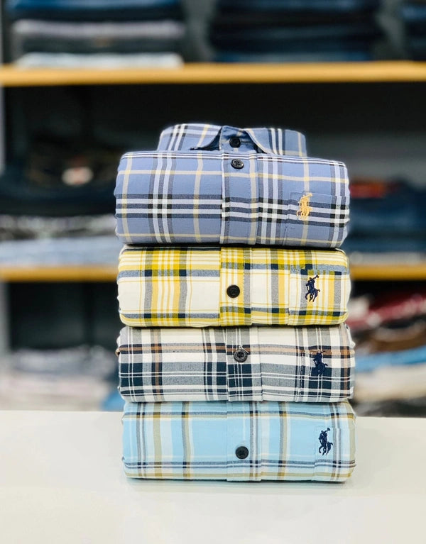 Latest RL Polo Check Shirt (Combo Of 4 Shirt)