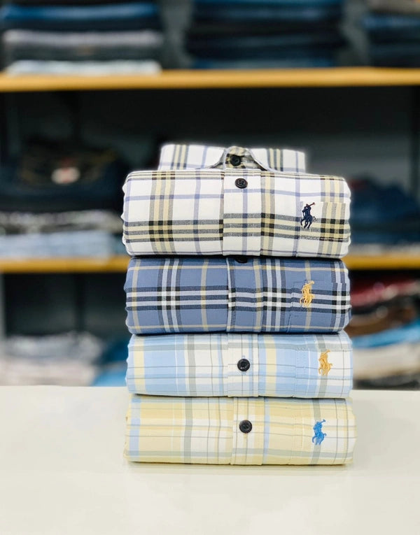 Latest RL Polo Check Shirt (Combo Of 4 Shirt)