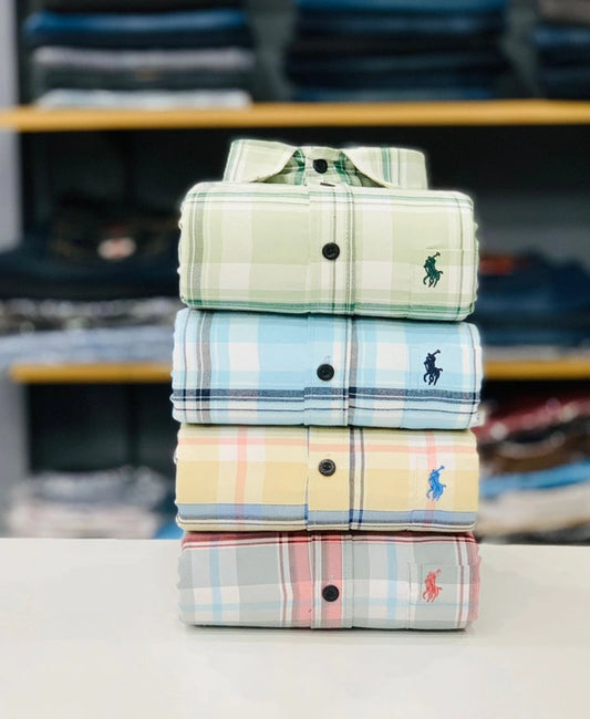 Latest RL Polo Check Shirt (Combo Of 4 Shirt)