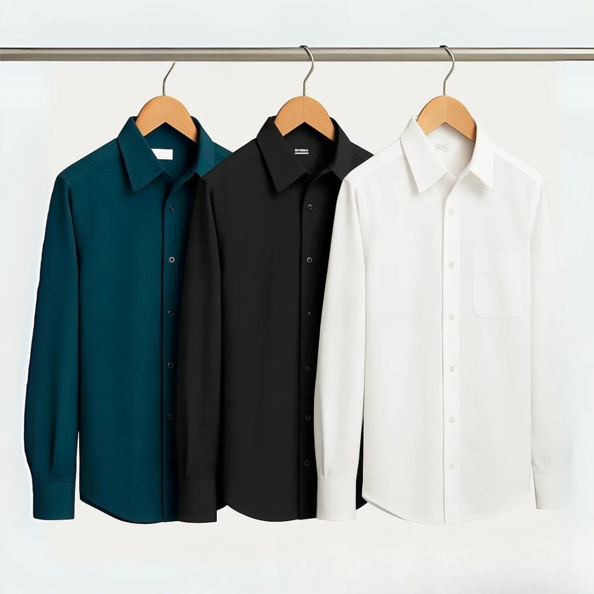 Shirt Happens: 3-Pack Men’s Stylish Formal Shirts – 100% Cotton, Full Sleeves with Pockets (FS-81)