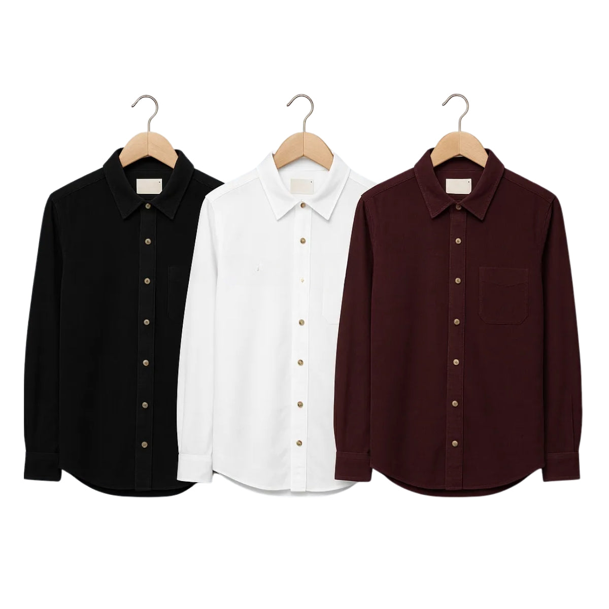Shirt Happens: 3-Pack Men’s Stylish Formal Shirts – 100% Cotton, Full Sleeves with Pockets (FS-69)