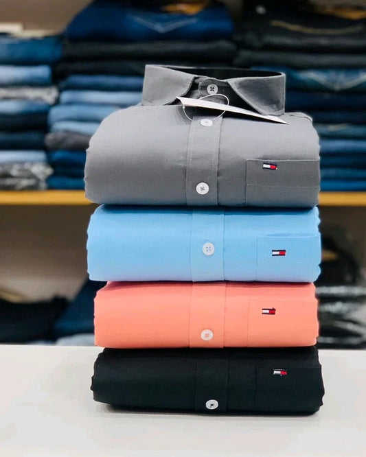 TOMMY HILFIGER Plain Shirt ( Combo Of 4 Pcs )