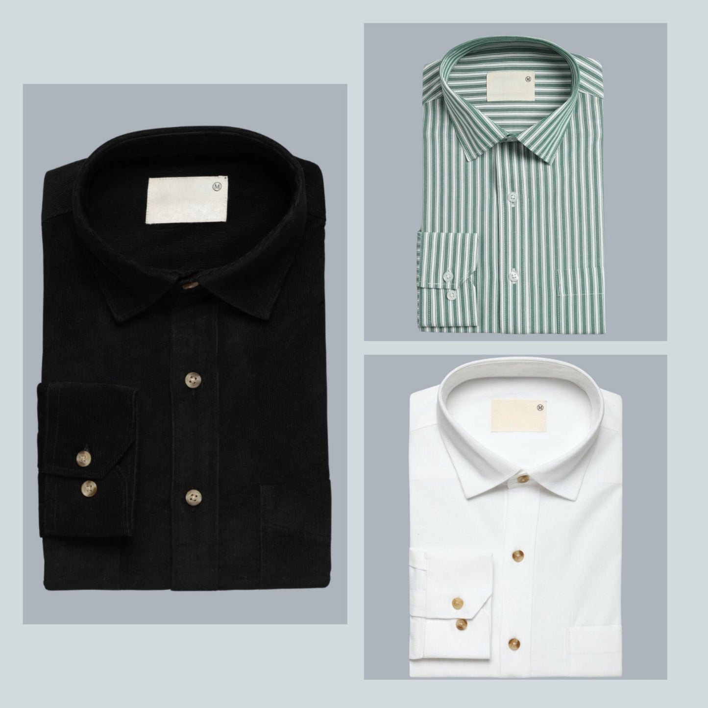 Shirt Happens: 3-Pack Men’s Stylish Formal Shirts – 100% Cotton, Full Sleeves with Pockets (FS-73)