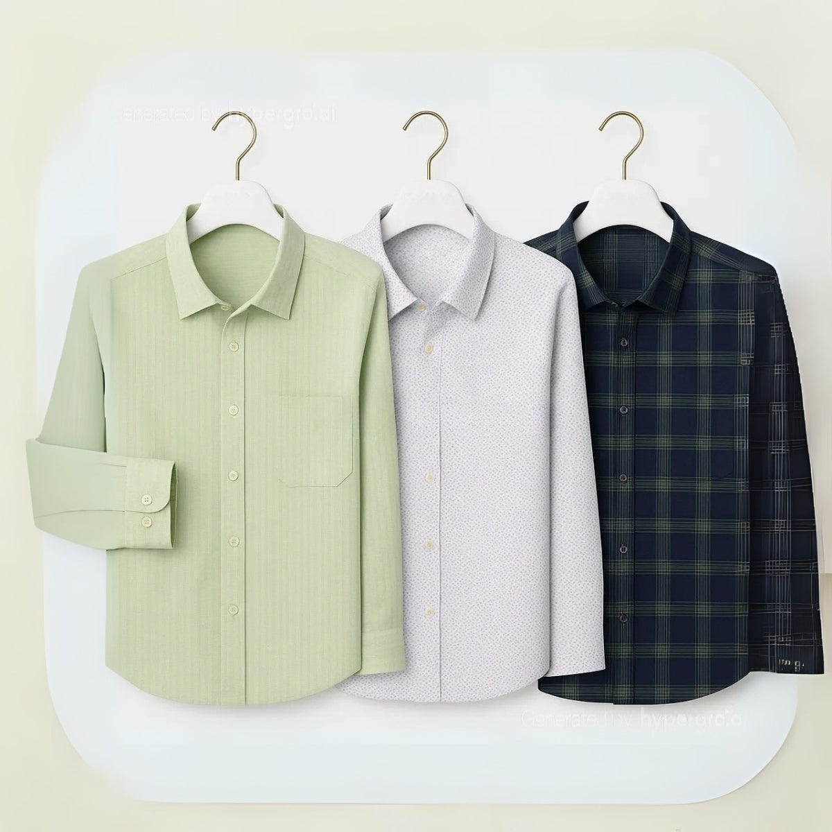 Combo Pack of 3 Men’s Formal Shirts – Stylish & Versatile Collection (Half & Full Sleeves, With/Without Pockets) (FS-52)