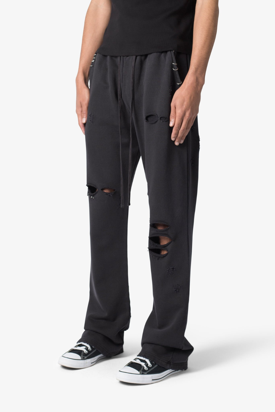 Metal Ring Flared Sweatpants