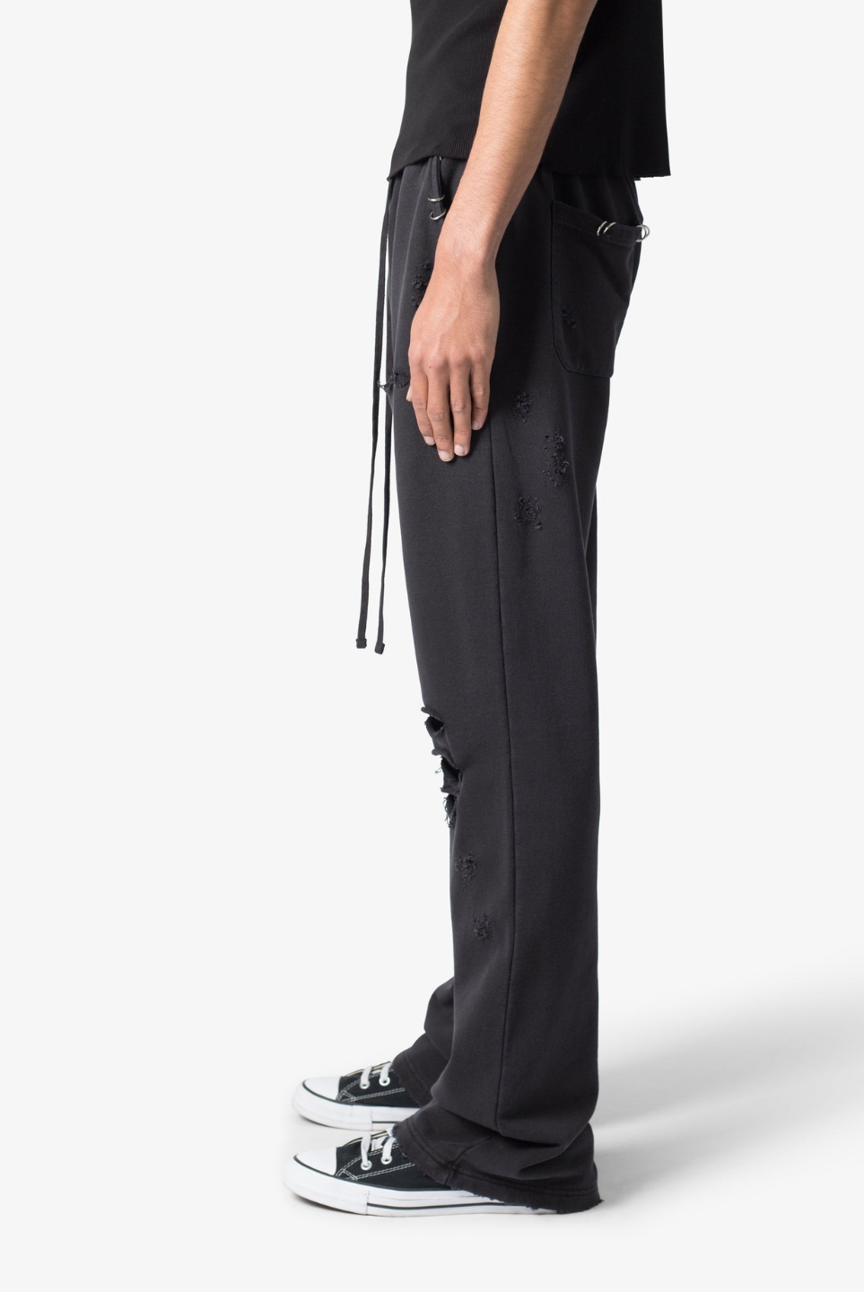 Metal Ring Flared Sweatpants