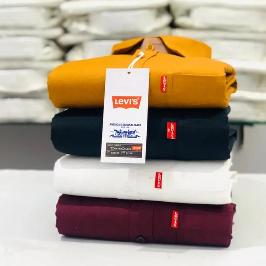 Levi's 4-Piece Plain Shirts Combo for Men – Classic & Timeless