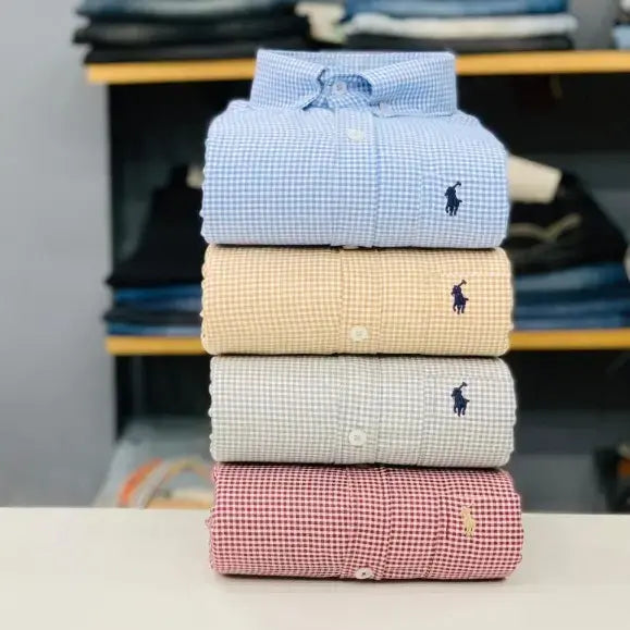 RL Polo Premium Quality Checked Shirt Set (4pcs) – Great Value