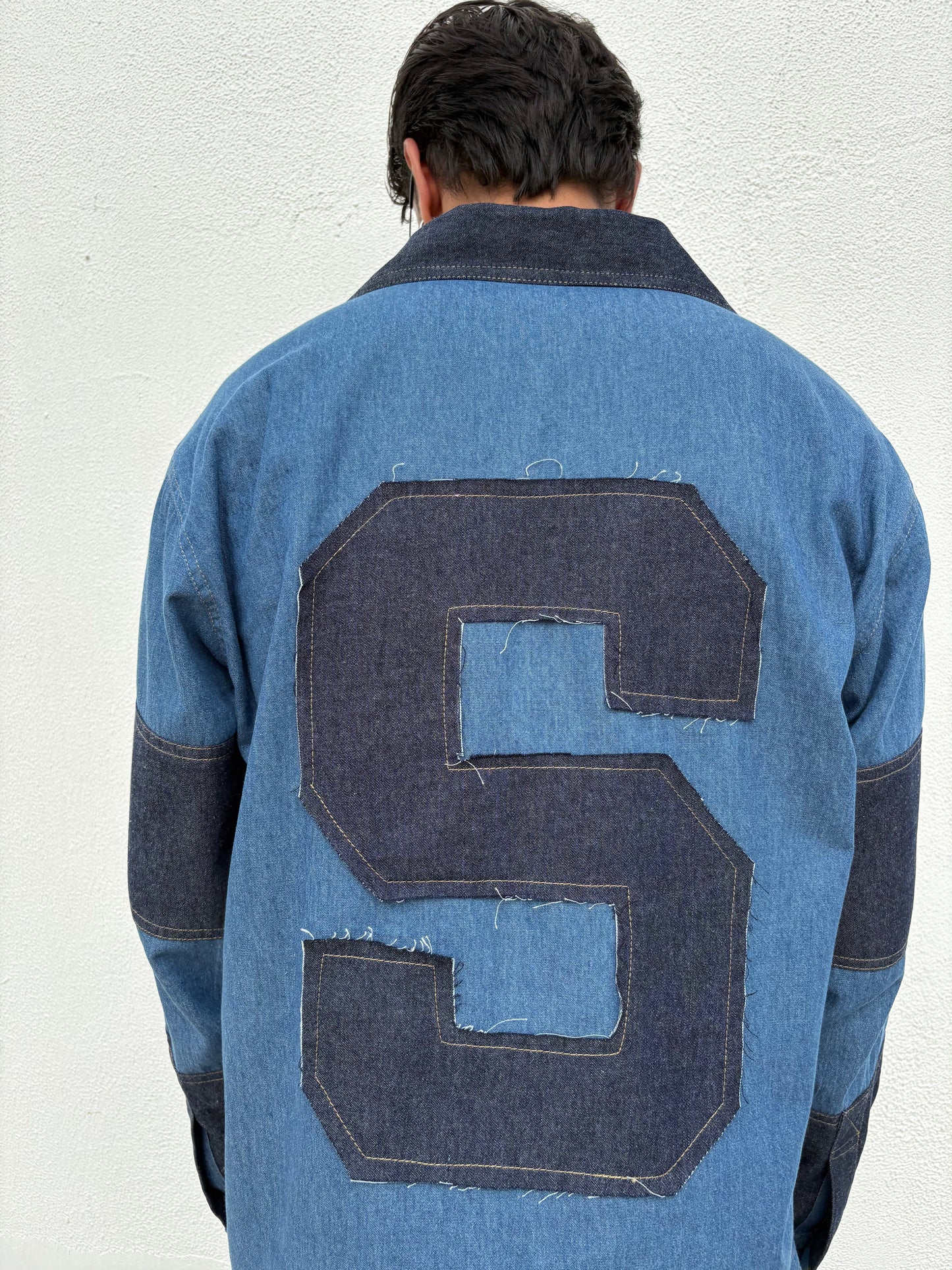 Denim Patchwork Shirt & pants set