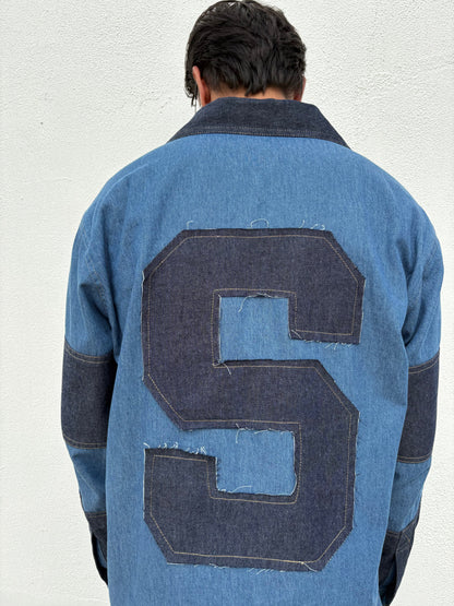 Denim Patchwork Shirt & pants set