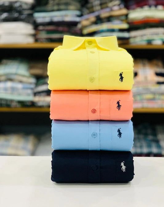 RL POLO Plain Shirt ( Combo Of 4pcs )
