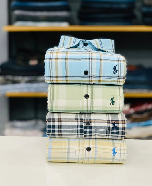 Latest RL Polo Check Shirt (Combo Of 4 Shirt)