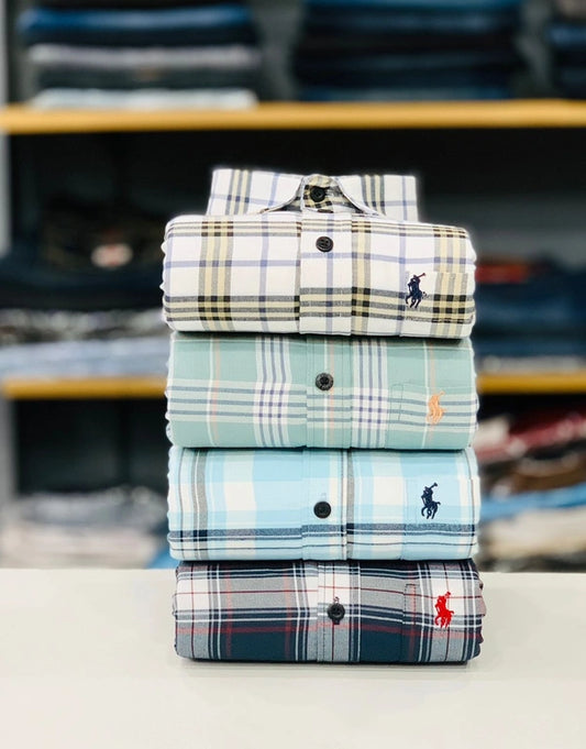 Latest RL Polo Check Shirt (Combo Of 4 Shirt)