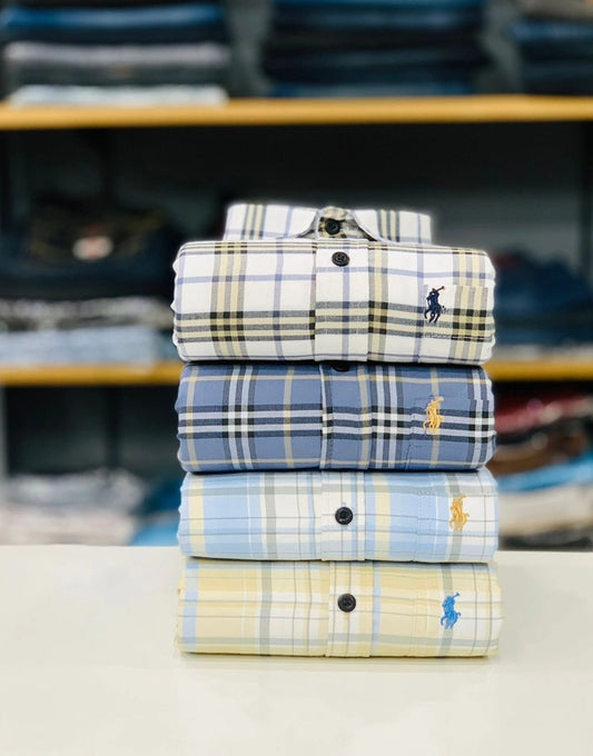 Latest RL Polo Check Shirt (Combo Of 4 Shirt)
