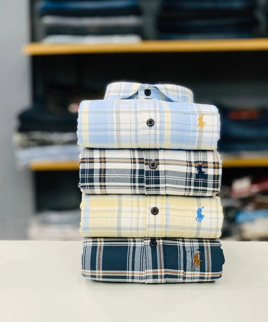 Latest RL Polo Check Shirt (Combo Of 4 Shirt)