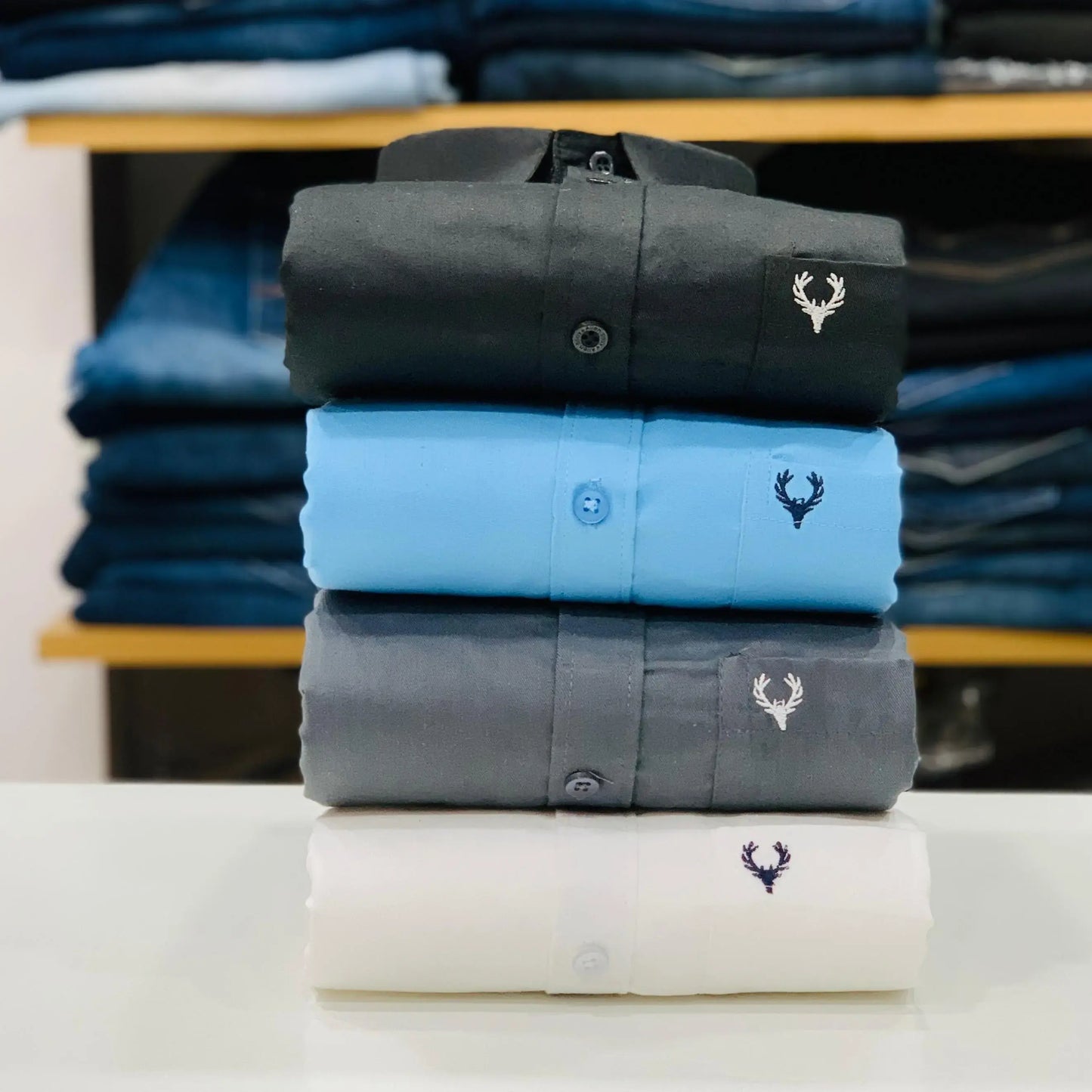 Allen Solly 4-Piece Plain Shirt Combo for Men