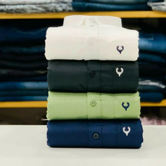 Allen Solly Plain Shirts Combo (4 Pieces) – Upgrade Your Everyday Look